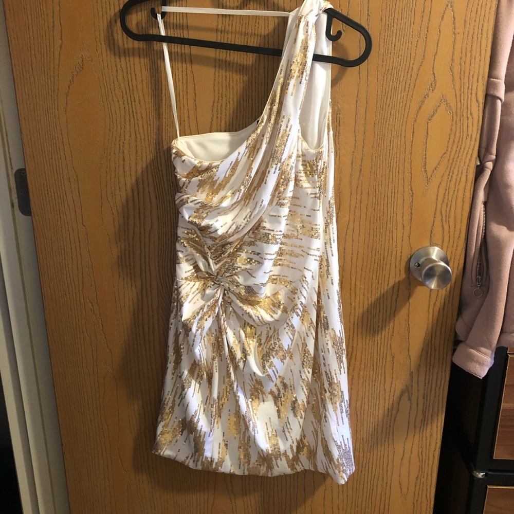 As you wish white and sparkly cocktail dress